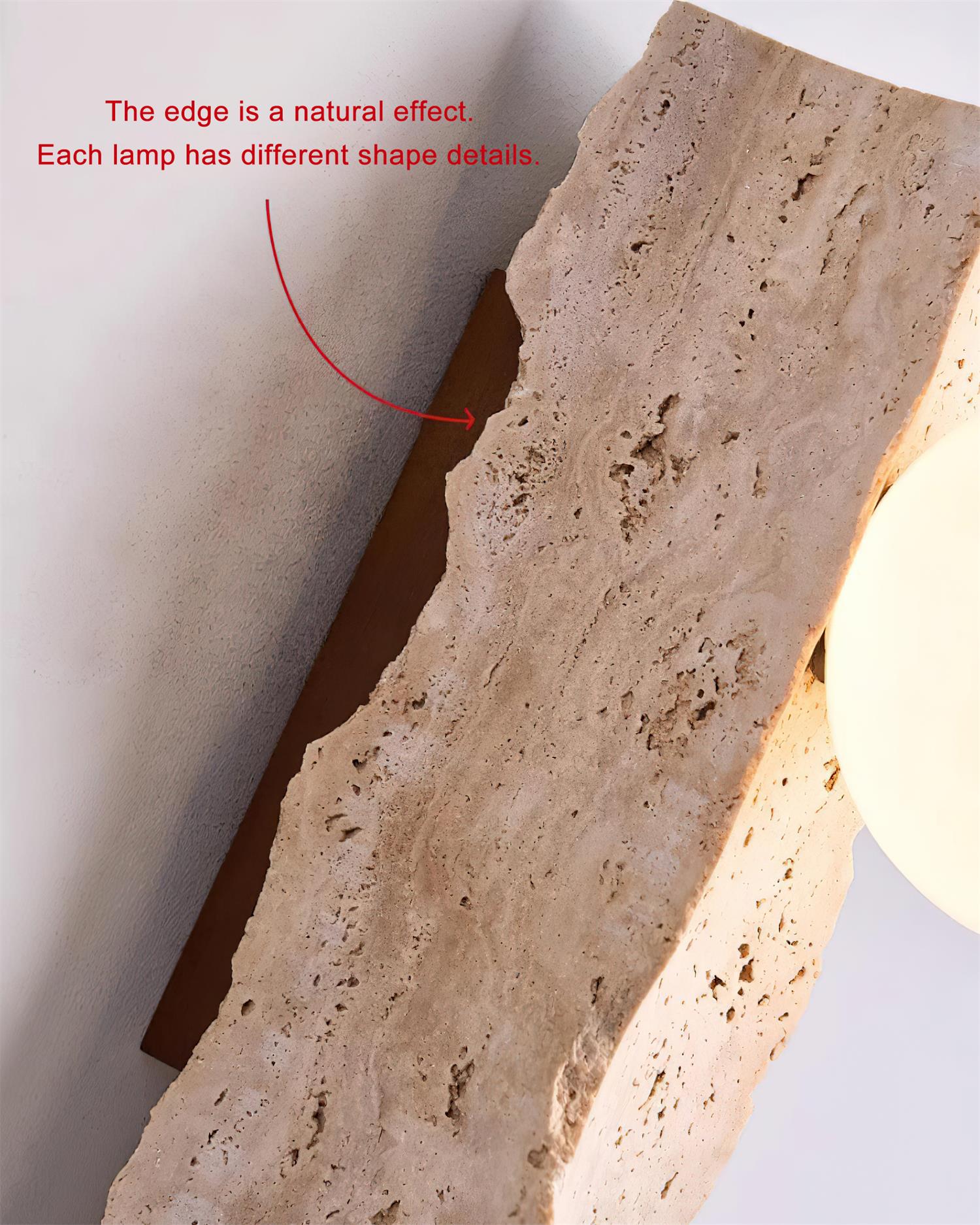 Obrio Travertine Wall Lamp