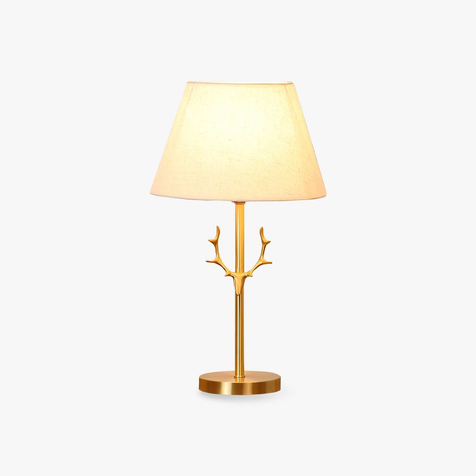 Antler Elegance Brass Table Lamp-Neutral Decor