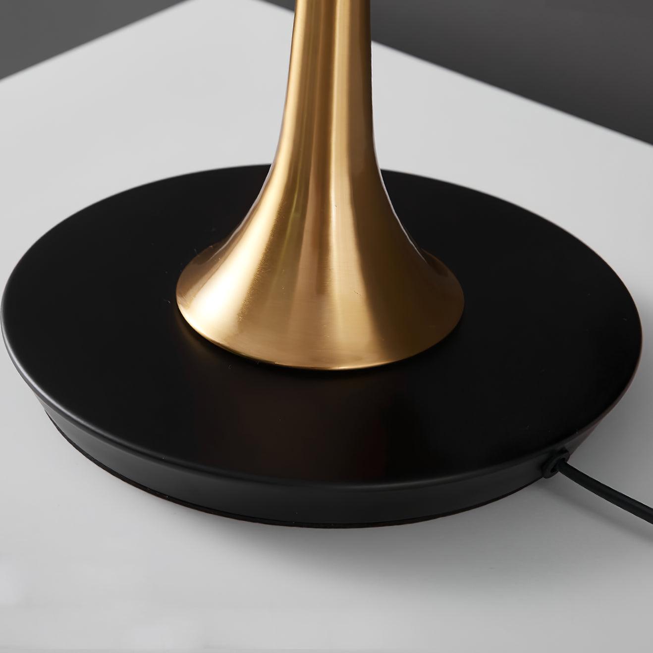 Cepharil Luxe Brass Fabric Desk Lamp-Neutral Decor