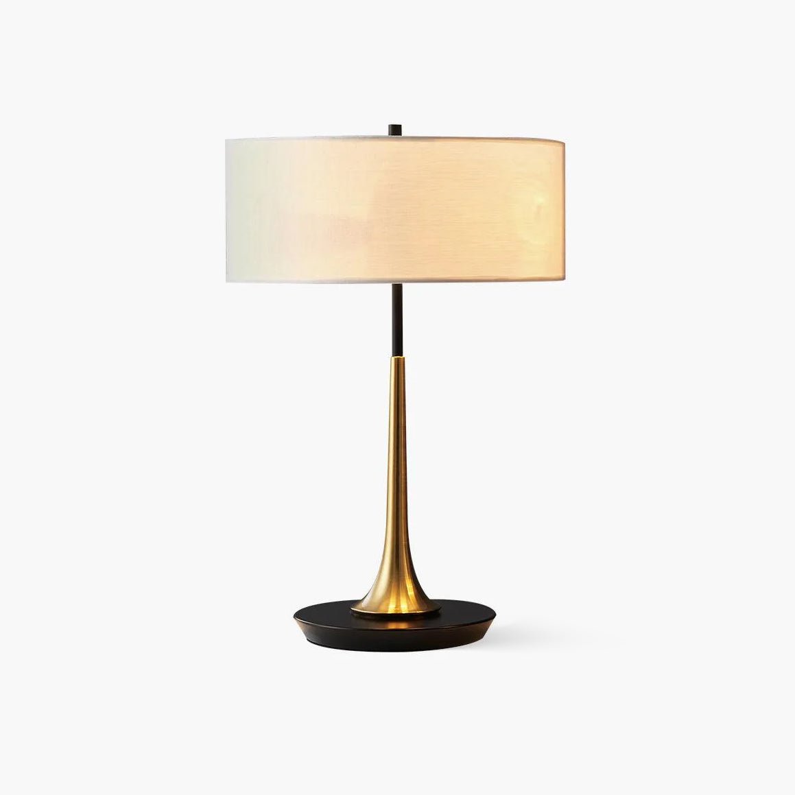 Cepharil Luxe Brass Fabric Desk Lamp-Neutral Decor