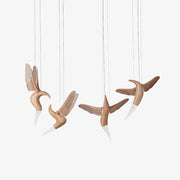 Elsilor Avian-Inspired Wood Pendant Light-Neutral Decor