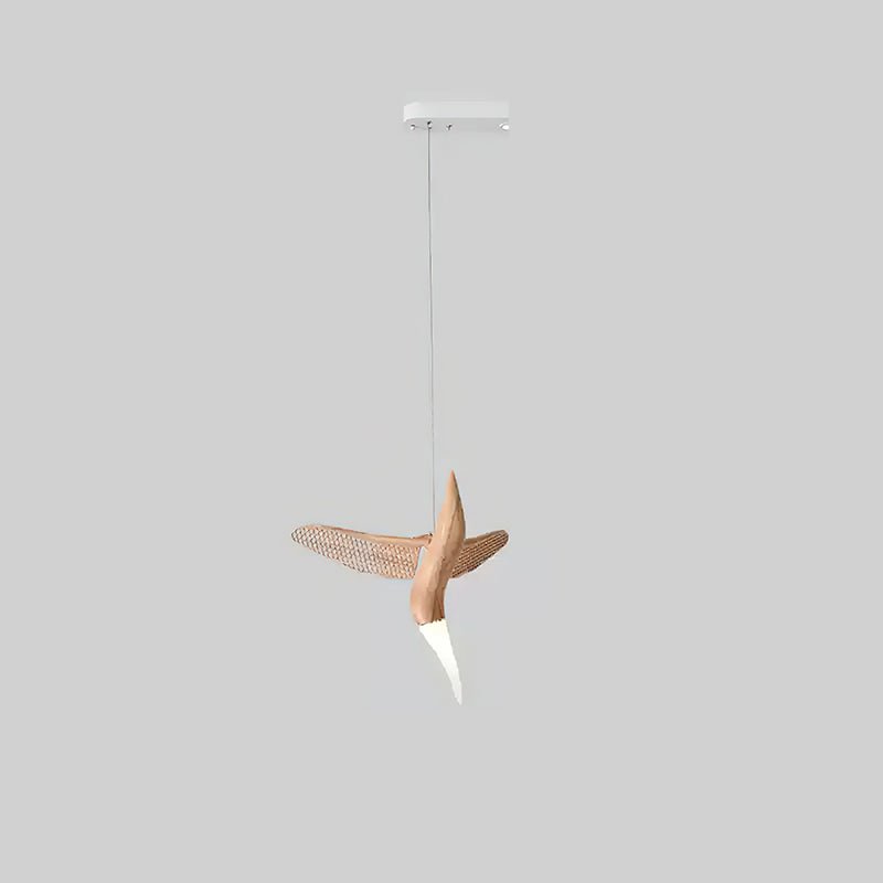 Elsilor Avian-Inspired Wood Pendant Light-Neutral Decor