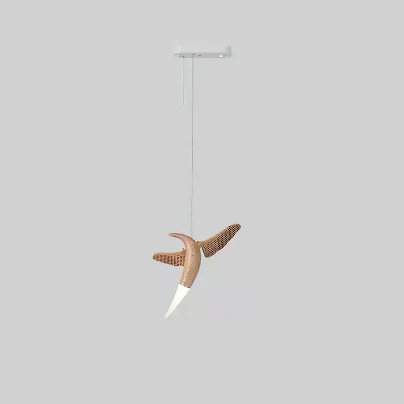Elsilor Avian-Inspired Wood Pendant Light-Neutral Decor
