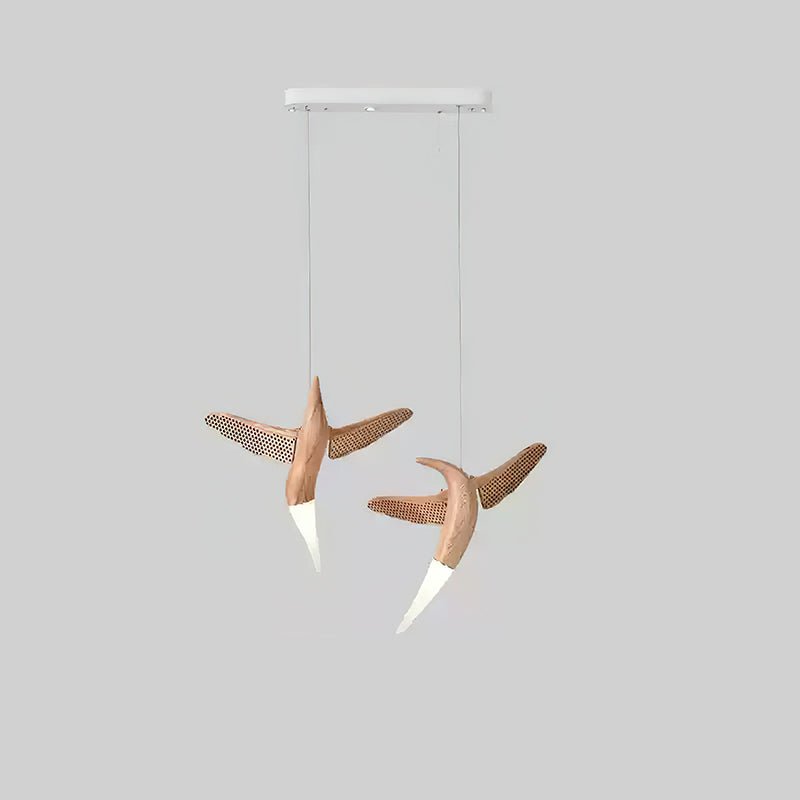 Elsilor Avian-Inspired Wood Pendant Light-Neutral Decor
