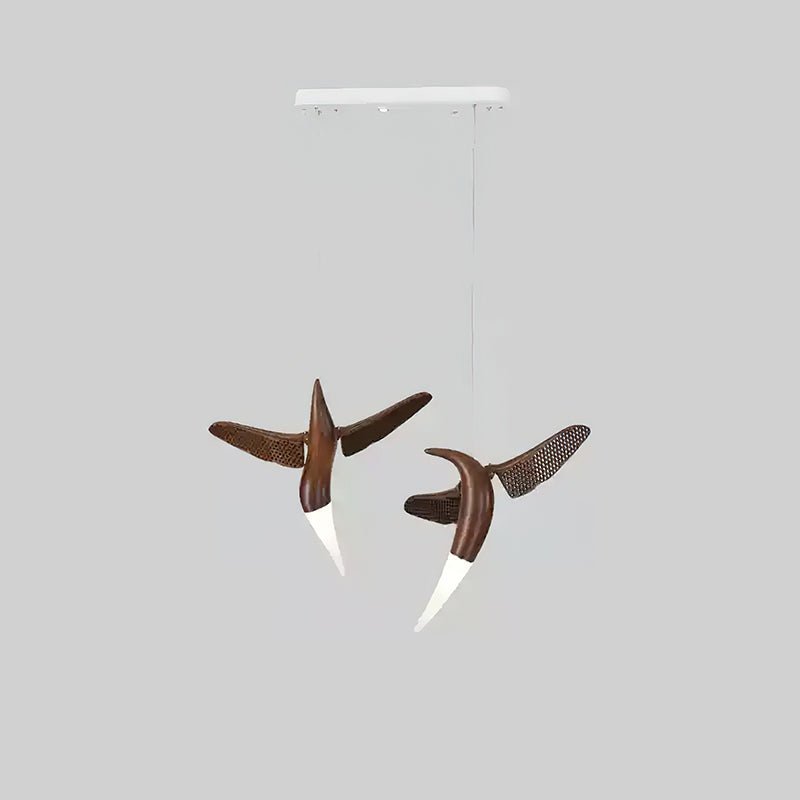 Elsilor Avian-Inspired Wood Pendant Light-Neutral Decor