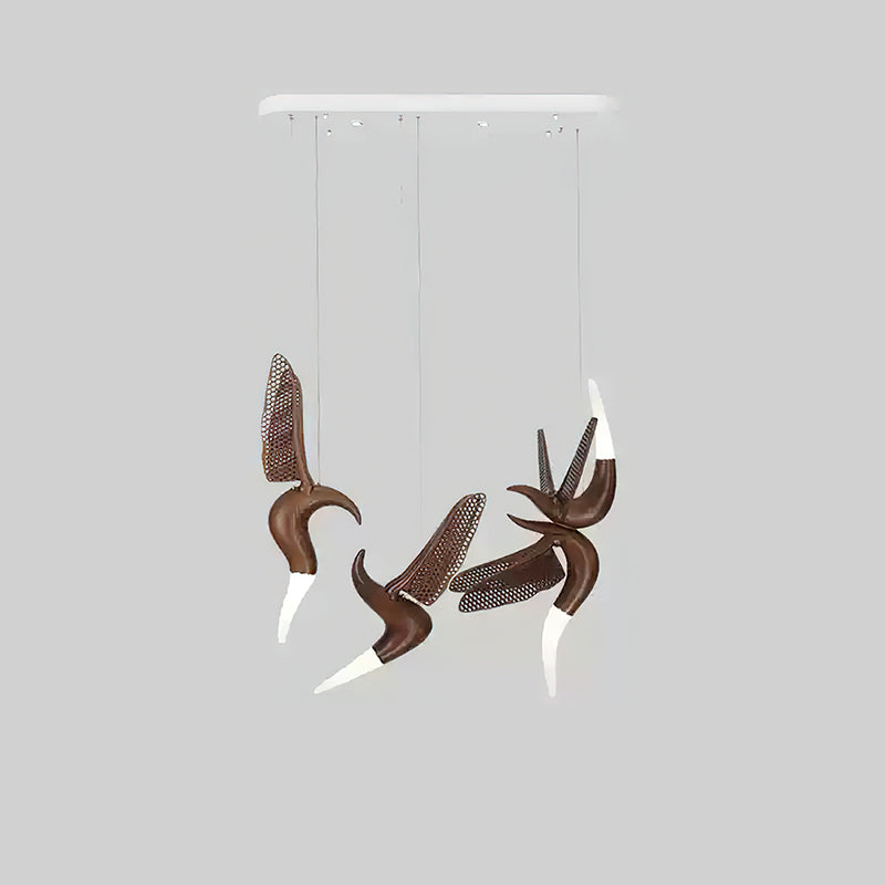 Elsilor Avian-Inspired Wood Pendant Light-Neutral Decor