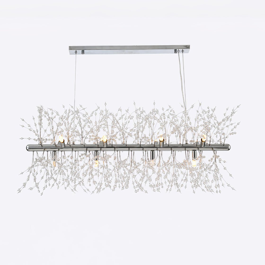 Cir Chandelier Brass Linear Crystal Branch-Neutral Decor