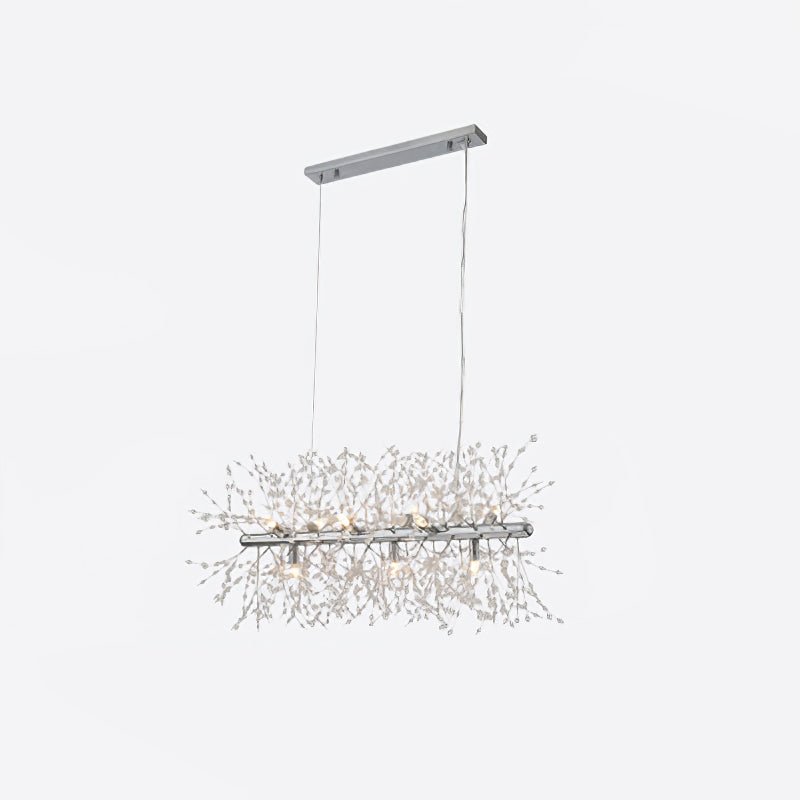Cir Chandelier Brass Linear Crystal Branch-Neutral Decor