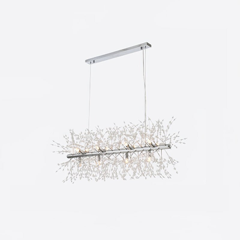 Cir Chandelier Brass Linear Crystal Branch-Neutral Decor