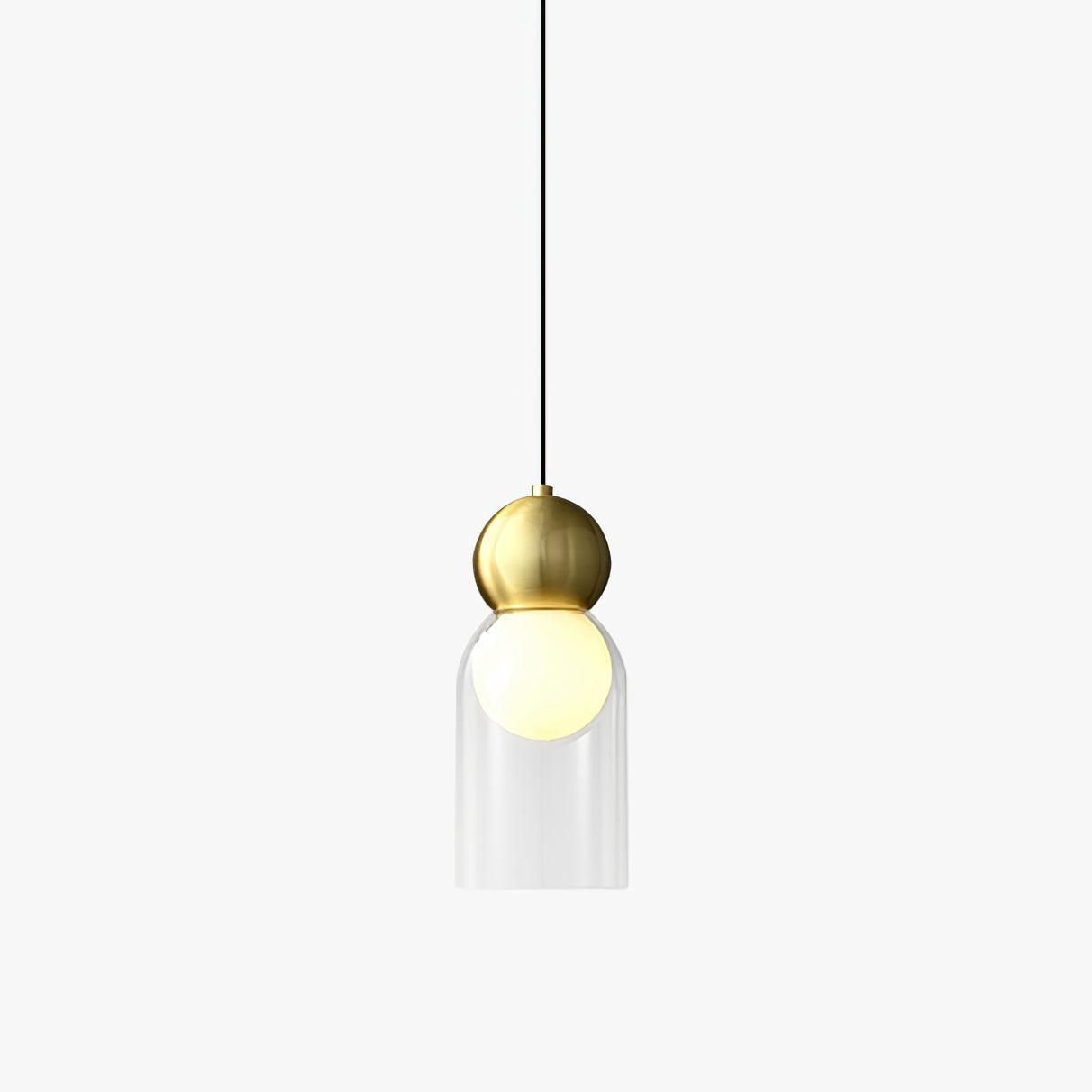 Vevelo Pendant Lamp Brass Glass Nordic Geometric-Neutral Decor