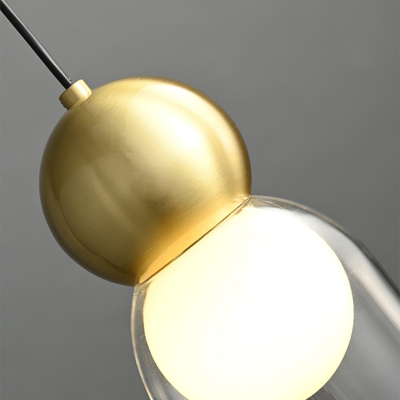Vevelo Pendant Lamp Brass Glass Nordic Geometric-Neutral Decor