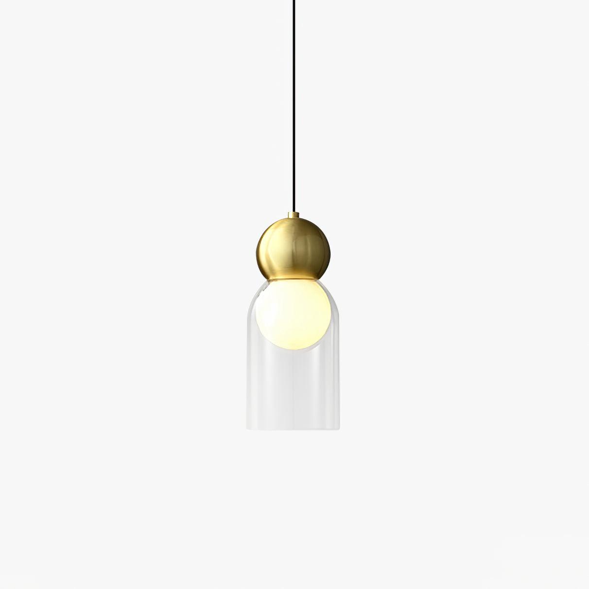 Vevelo Pendant Lamp Brass Glass Nordic Geometric-Neutral Decor