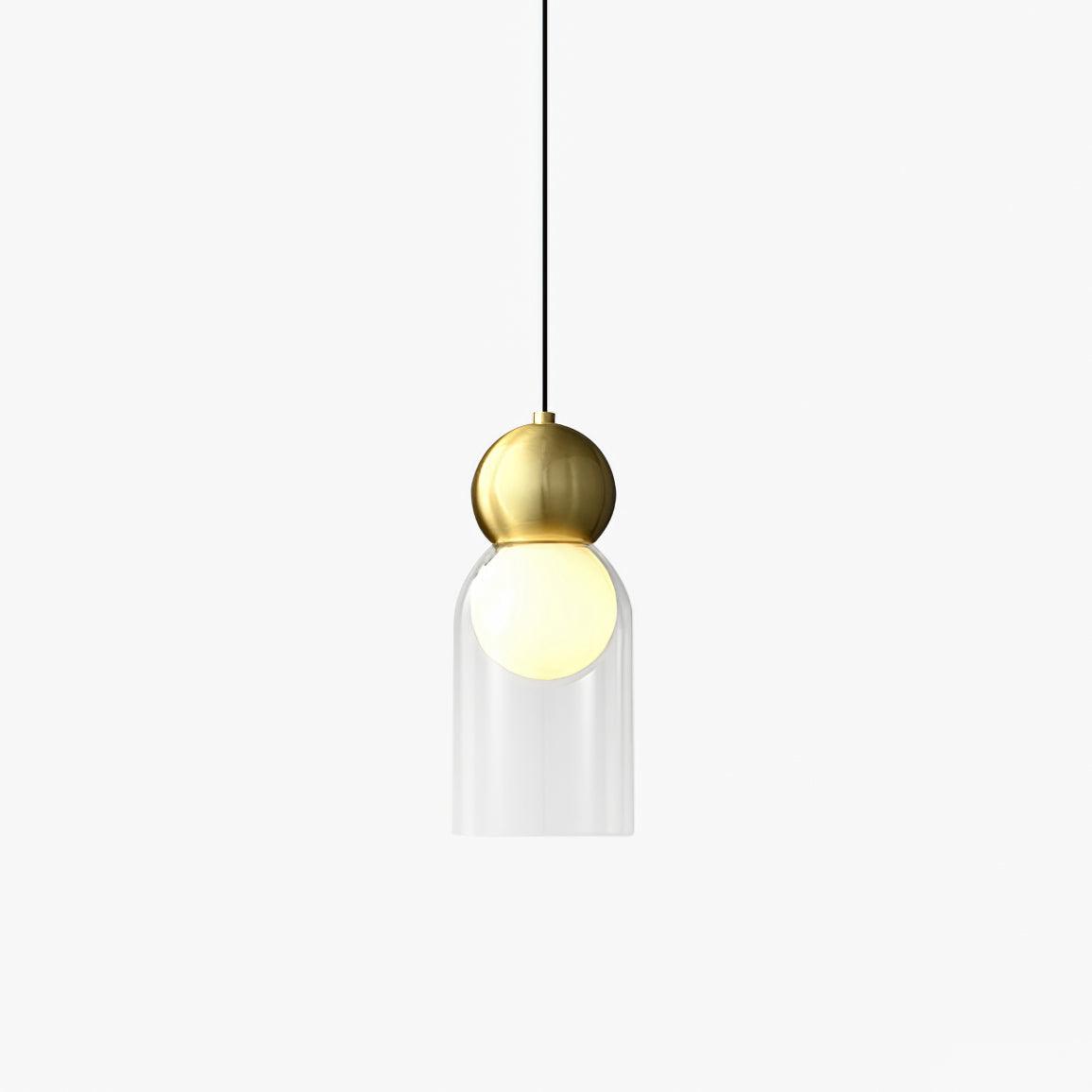 Vevelo Pendant Lamp Brass Glass Nordic Geometric-Neutral Decor