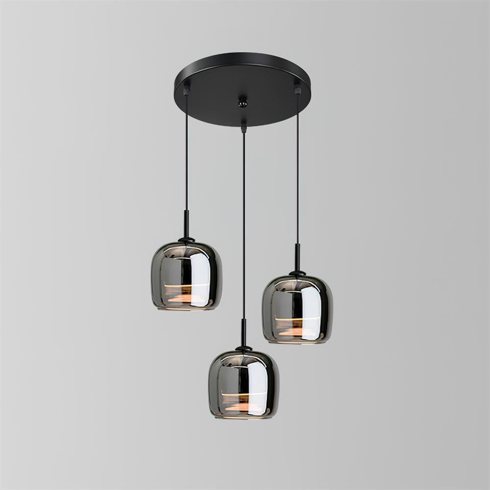 June Minimalist Pendant Light Glass Smoke Gray - Neutral Decor