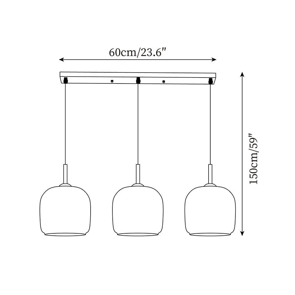 June Minimalist Pendant Light Glass Smoke Gray - Neutral Decor