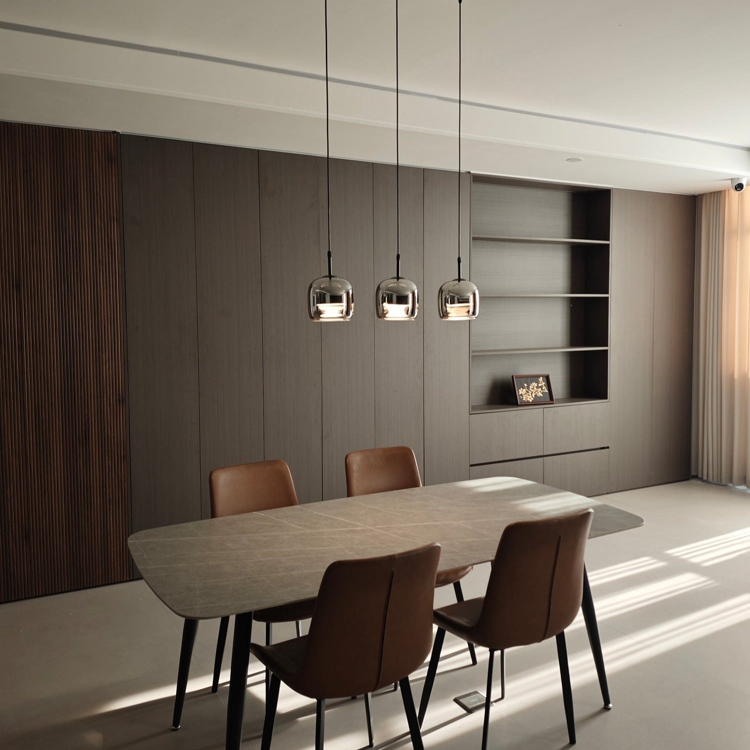 June Minimalist Pendant Light Glass Smoke Gray - Neutral Decor