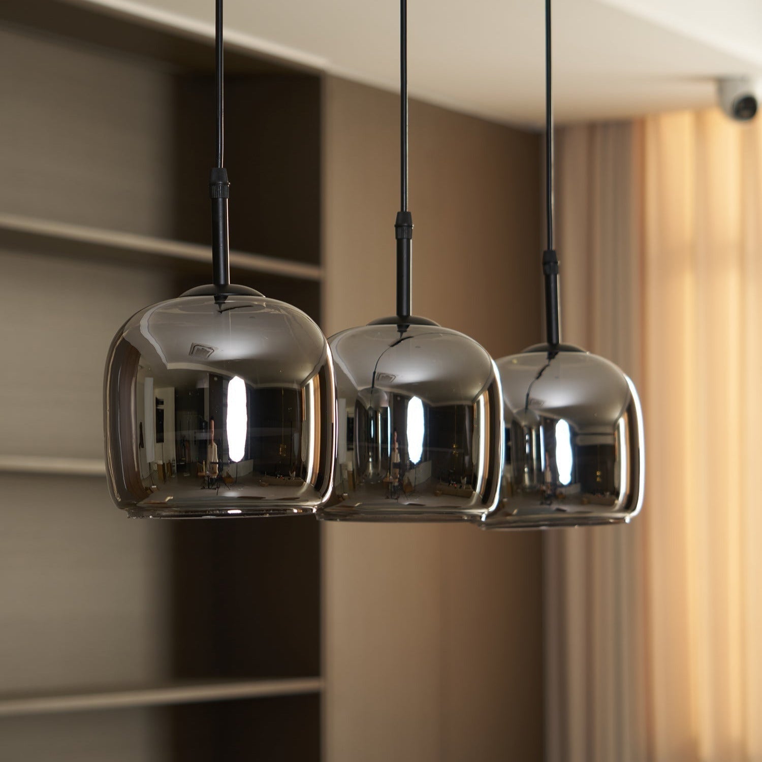June Minimalist Pendant Light Glass Smoke Gray - Neutral Decor