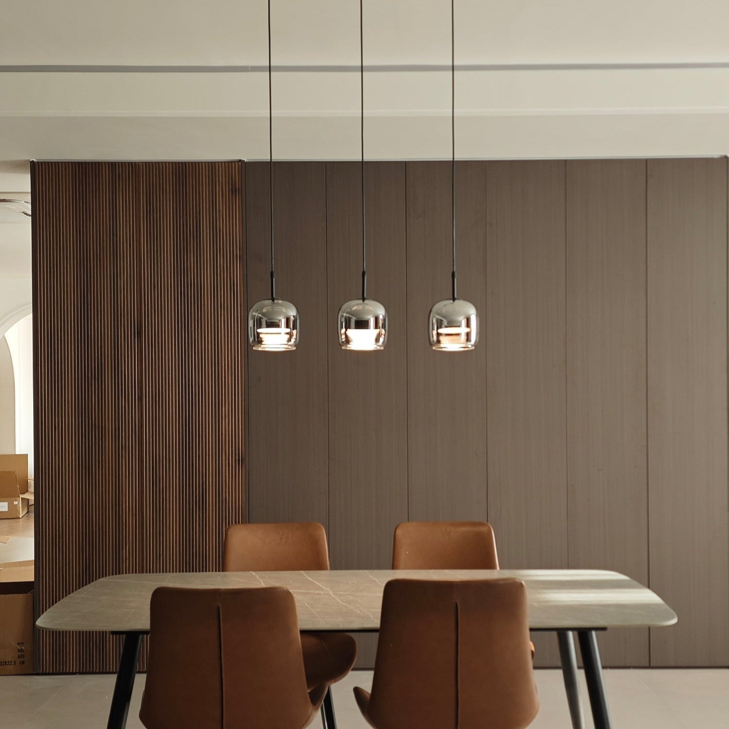 June Minimalist Pendant Light Glass Smoke Gray - Neutral Decor