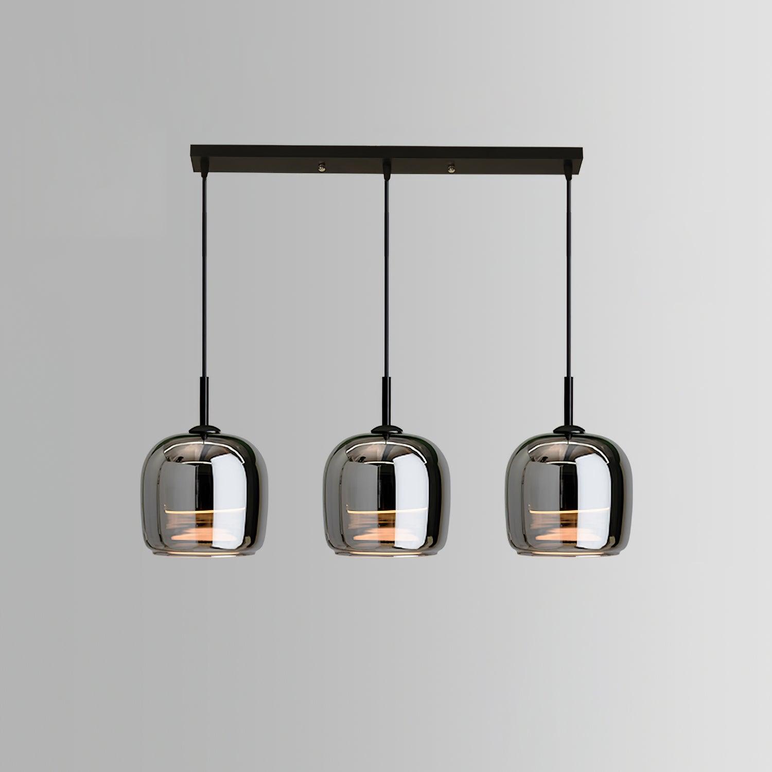 June Minimalist Pendant Light Glass Smoke Gray - Neutral Decor