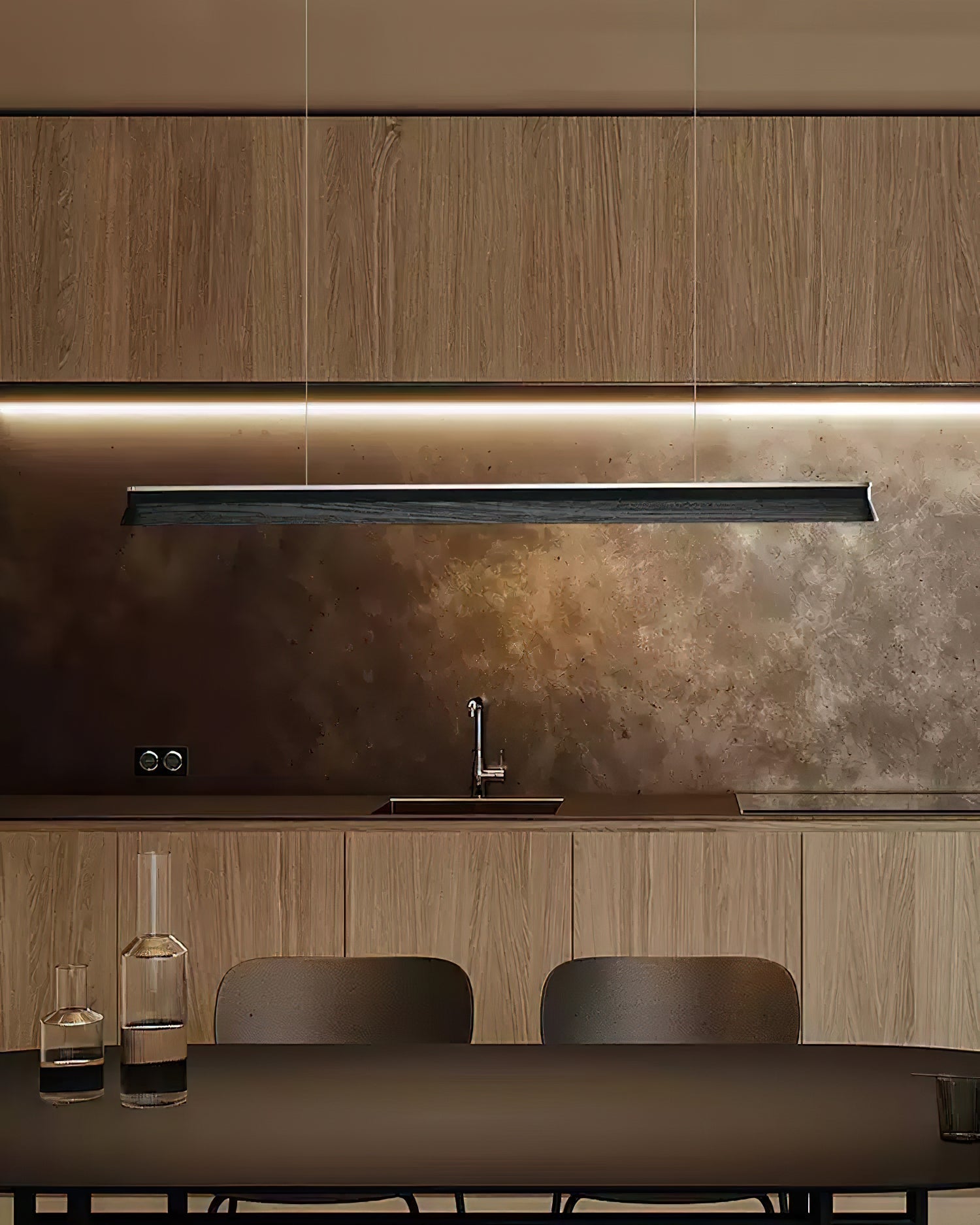 Aloz Pendant Lamp Wooden Beam Minimalist-Neutral Decor