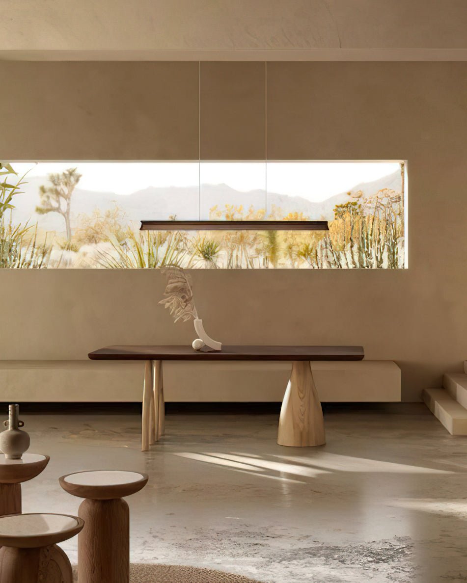 Aloz Pendant Lamp Wooden Beam Minimalist-Neutral Decor