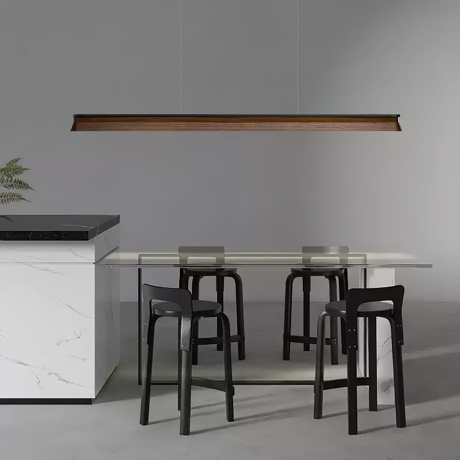 Aloz Pendant Lamp Wooden Beam Minimalist-Neutral Decor