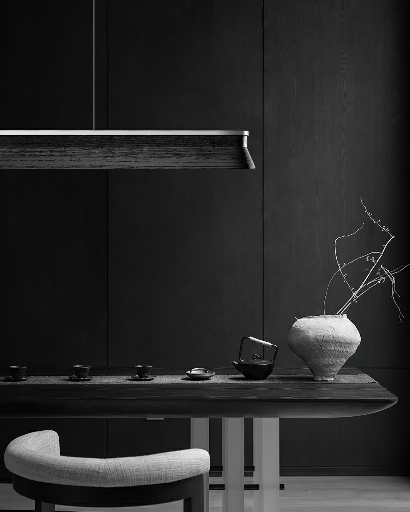 Aloz Pendant Lamp Wooden Beam Minimalist-Neutral Decor
