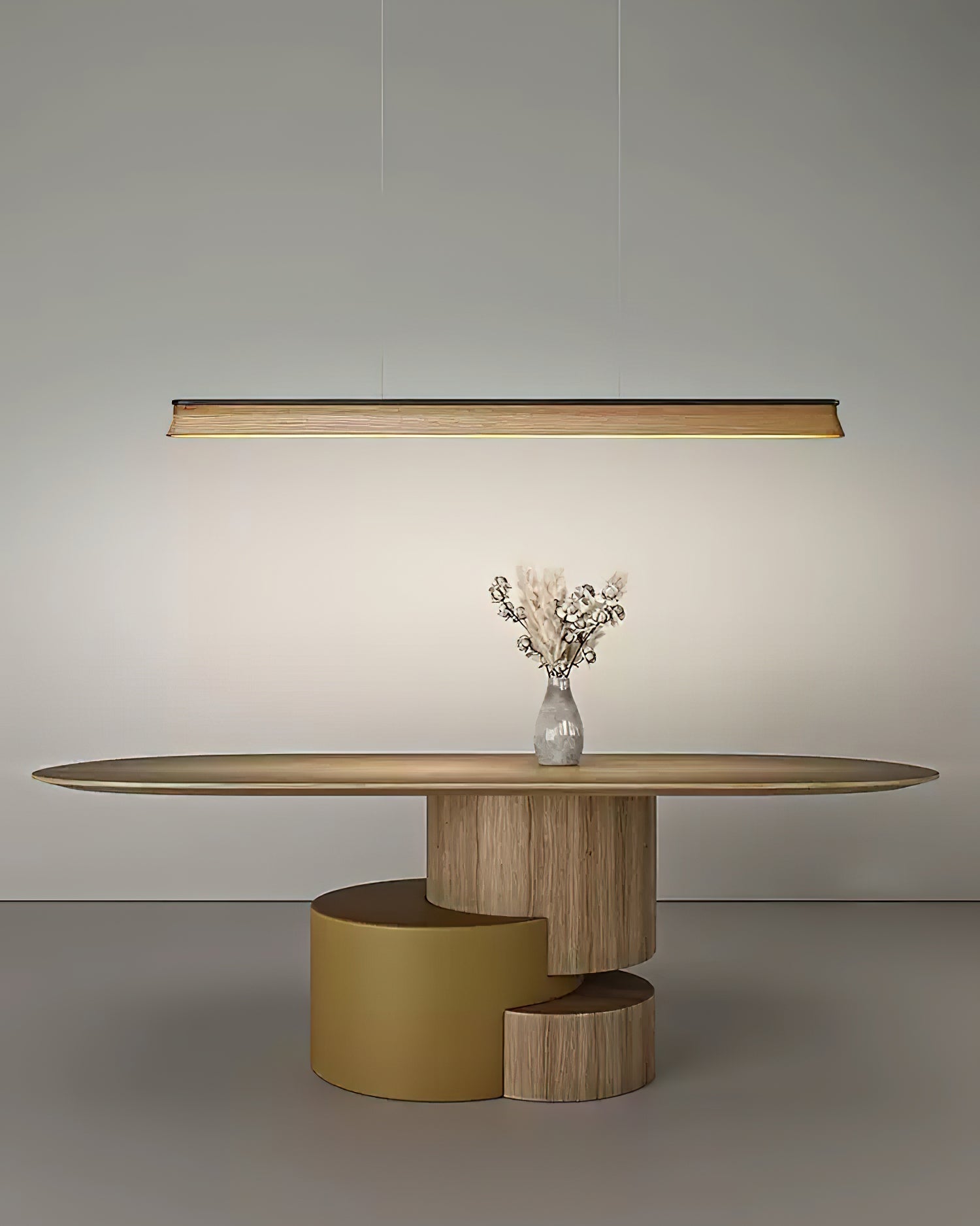 Aloz Pendant Lamp Wooden Beam Minimalist-Neutral Decor