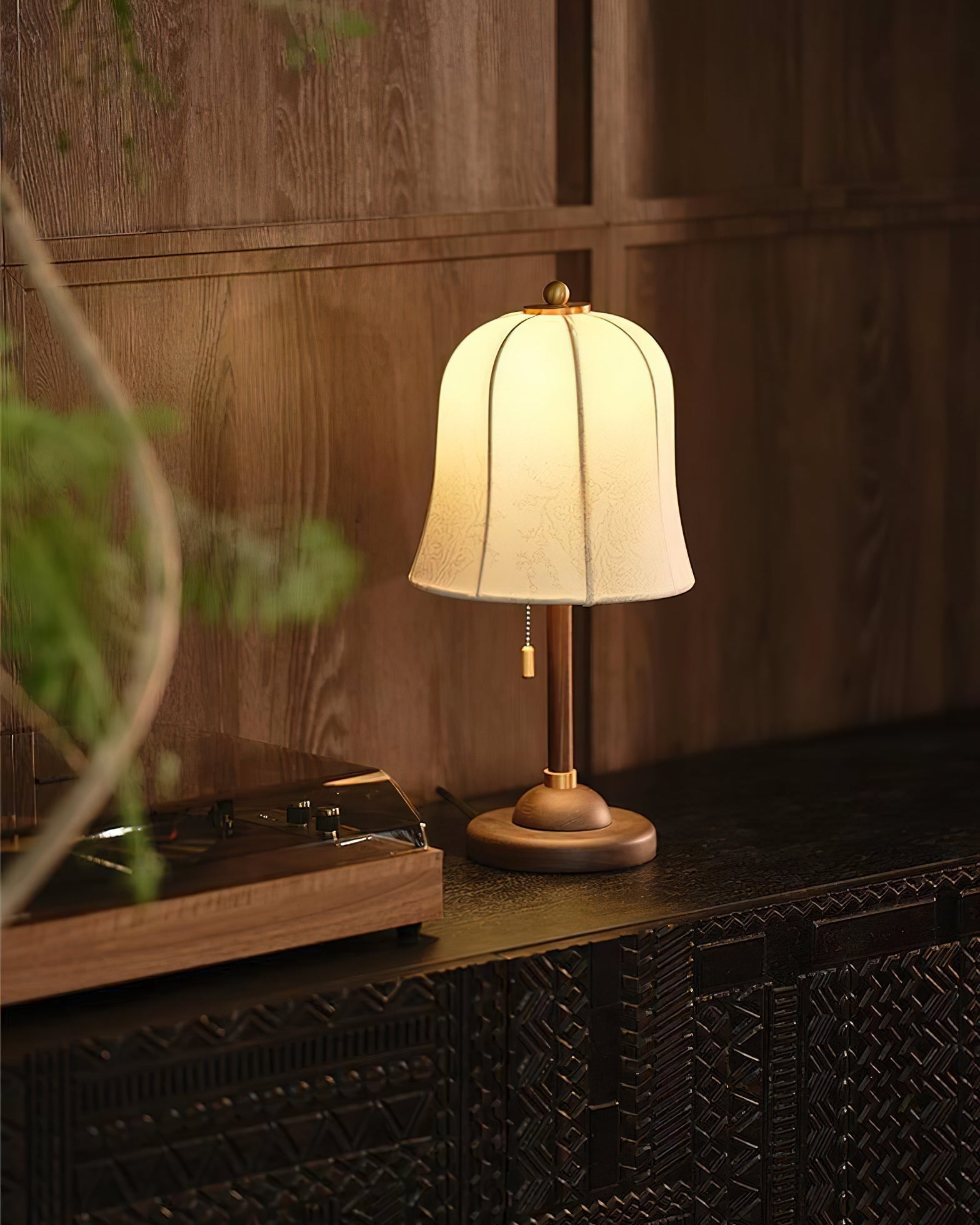 Ivelen Wabi-Sabi Wood Desk Lamp-Neutral Decor