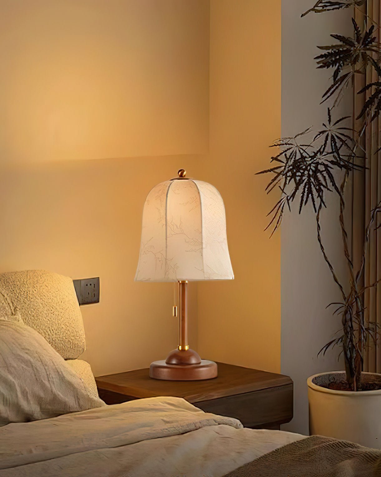 Ivelen Wabi-Sabi Wood Desk Lamp-Neutral Decor
