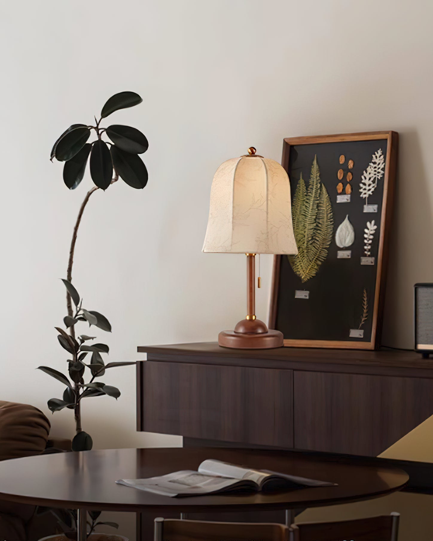 Ivelen Wabi-Sabi Wood Desk Lamp-Neutral Decor