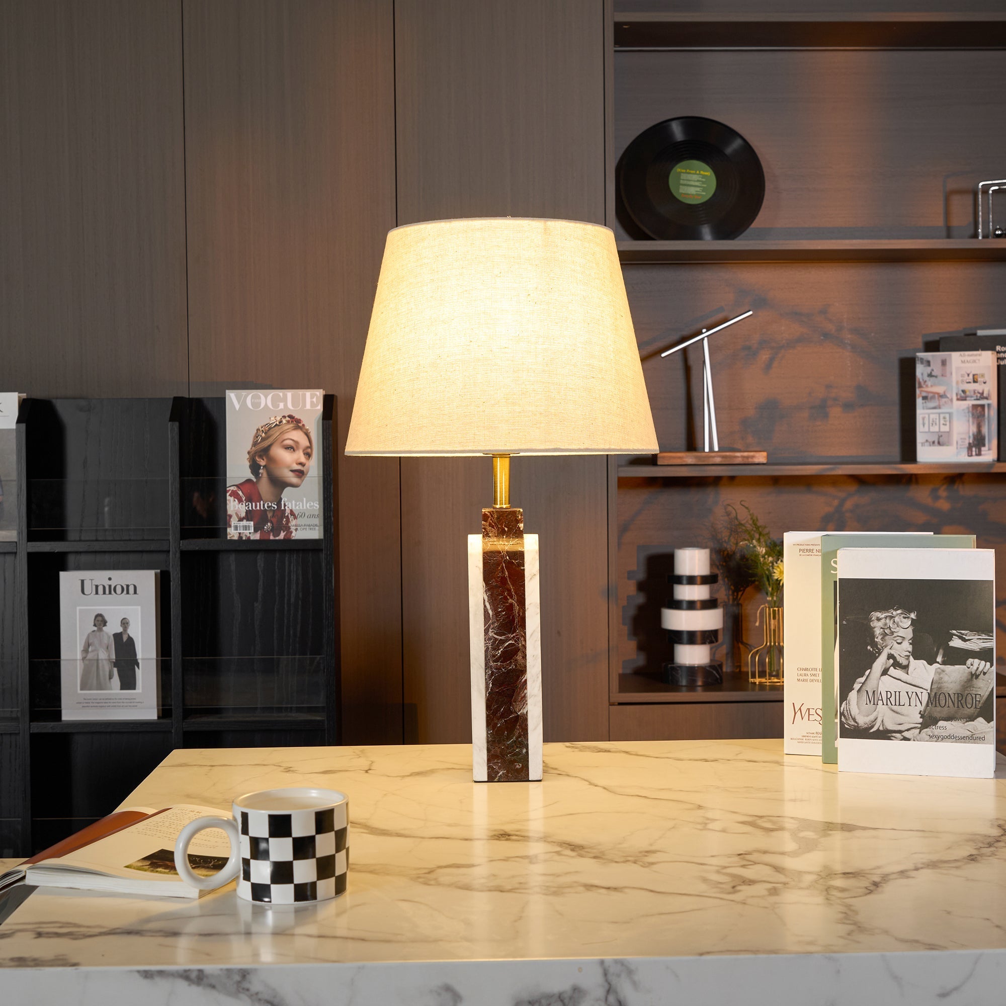 Jovix Modern Marble Table Lamp-Neutral Decor