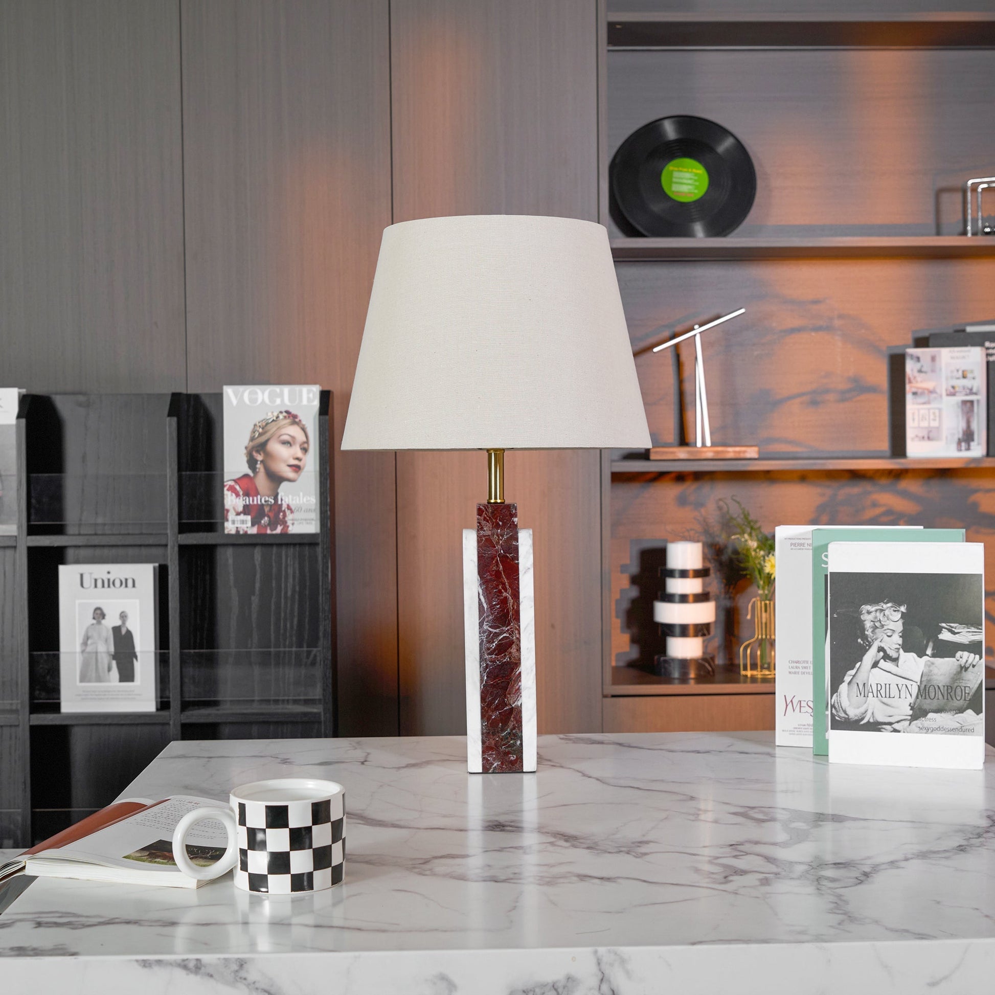 Jovix Modern Marble Table Lamp-Neutral Decor