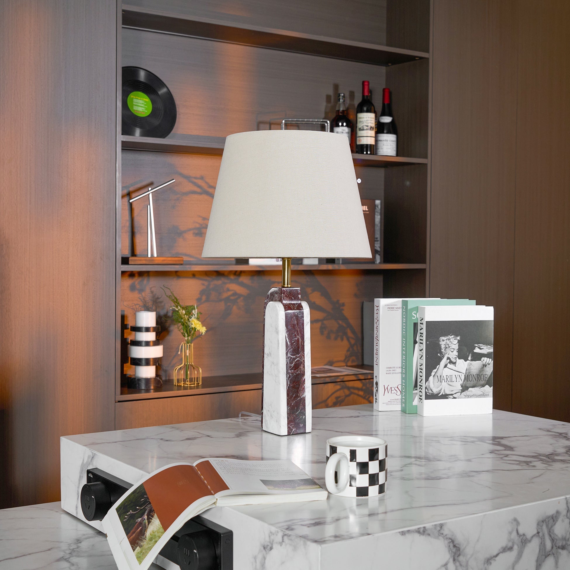 Jovix Modern Marble Table Lamp-Neutral Decor