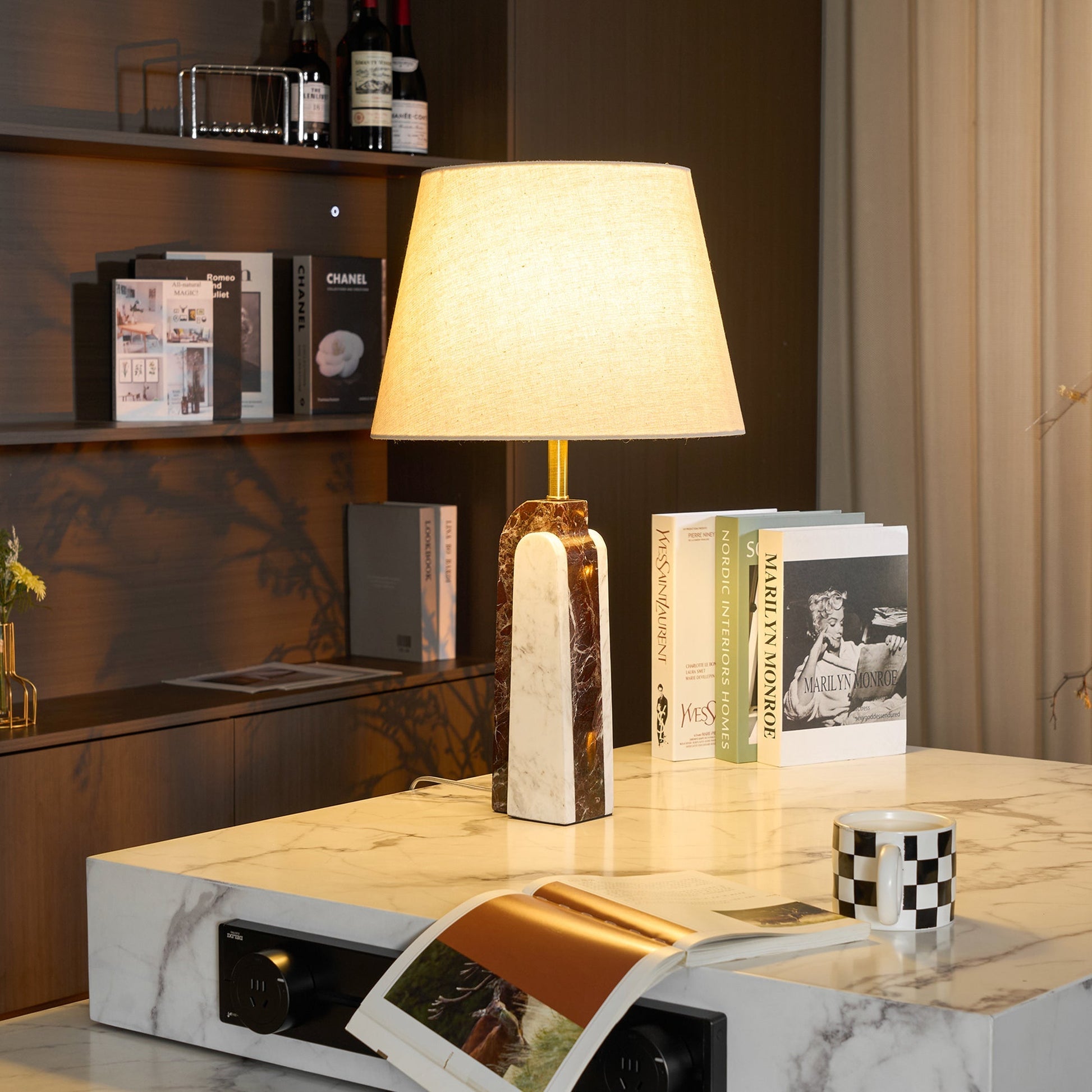 Jovix Modern Marble Table Lamp-Neutral Decor