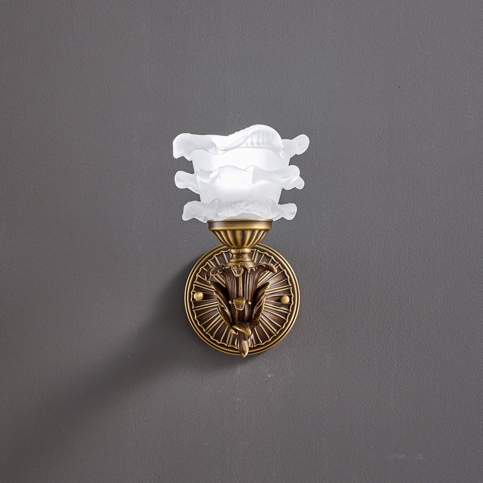 The Darwin Wall Lamp installed in a hotel hallway.