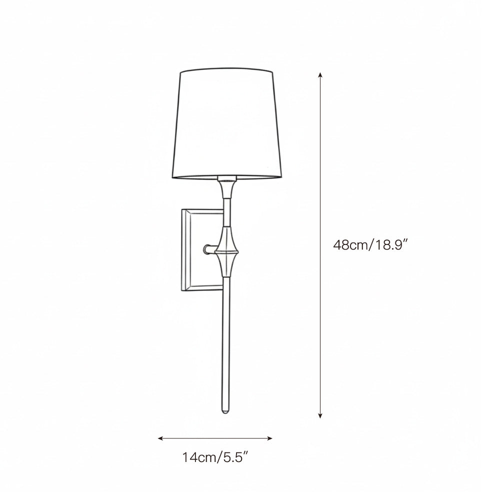 Dauphine Wall Sconce in Matte Black finish, showing its modern profile.