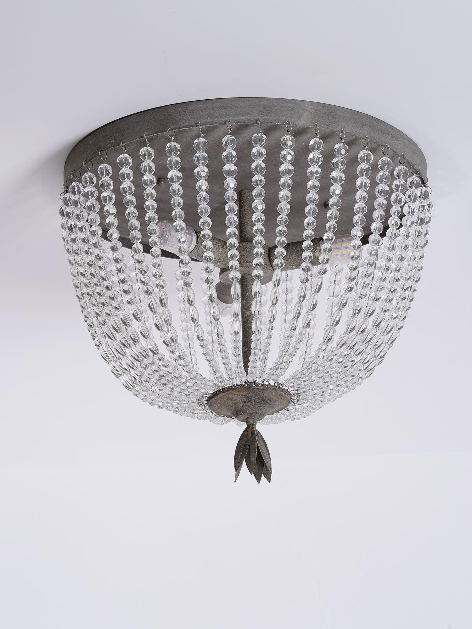 Farlan Ceiling Lamp with Crystal Bead Strands Luxury-Neutral Decor