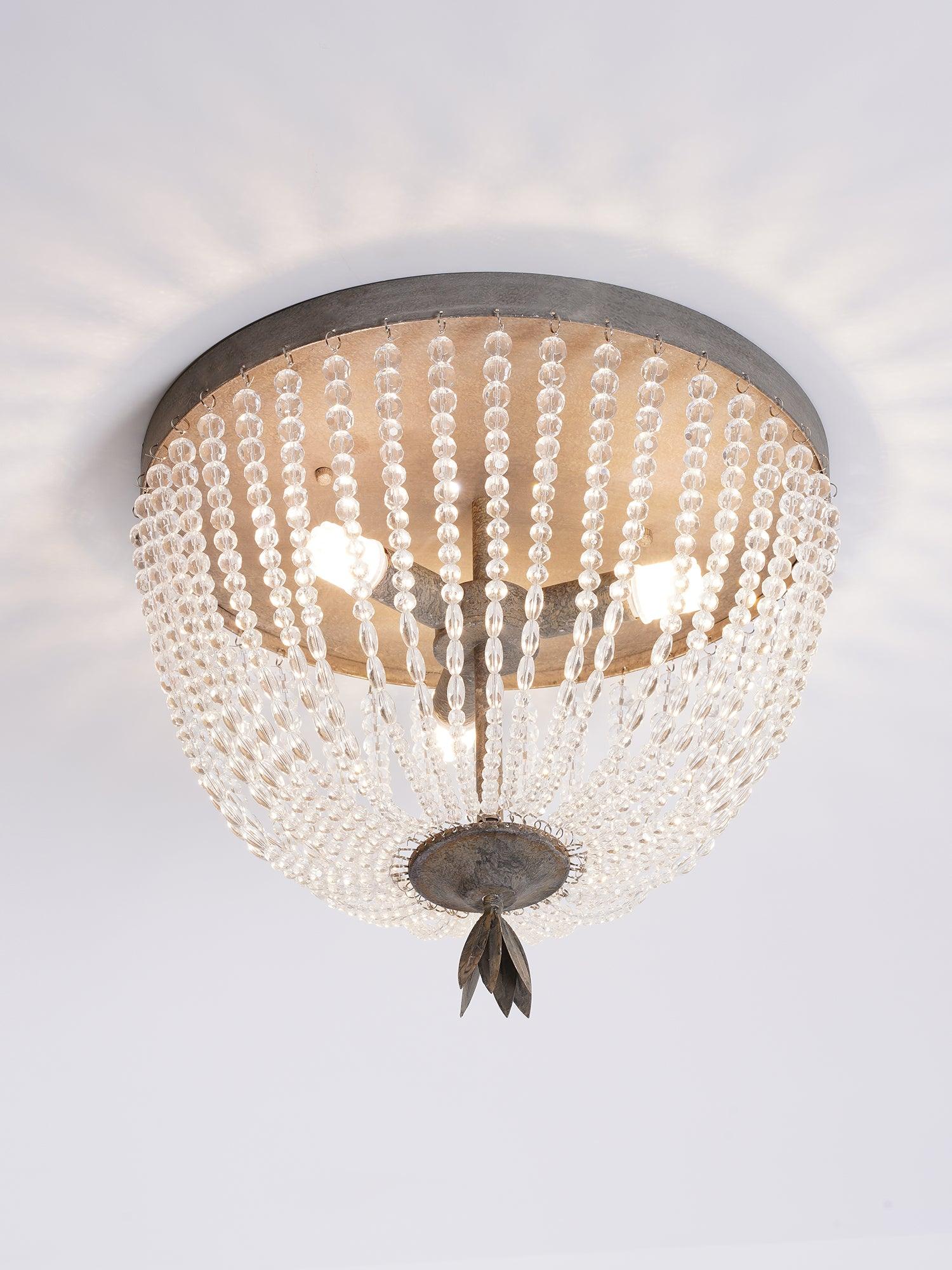 Farlan Ceiling Lamp with Crystal Bead Strands Luxury-Neutral Decor