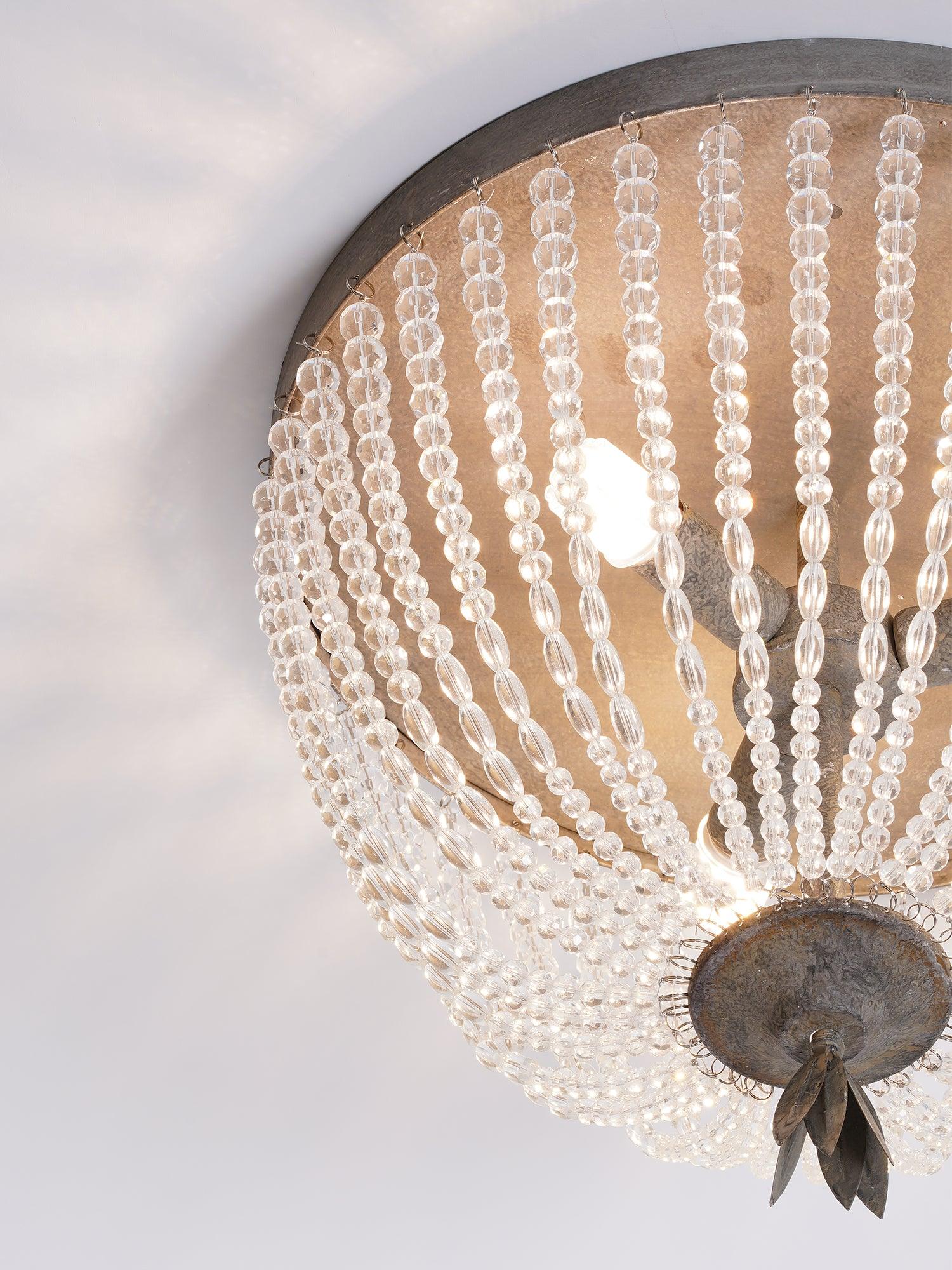 Farlan Ceiling Lamp with Crystal Bead Strands Luxury-Neutral Decor