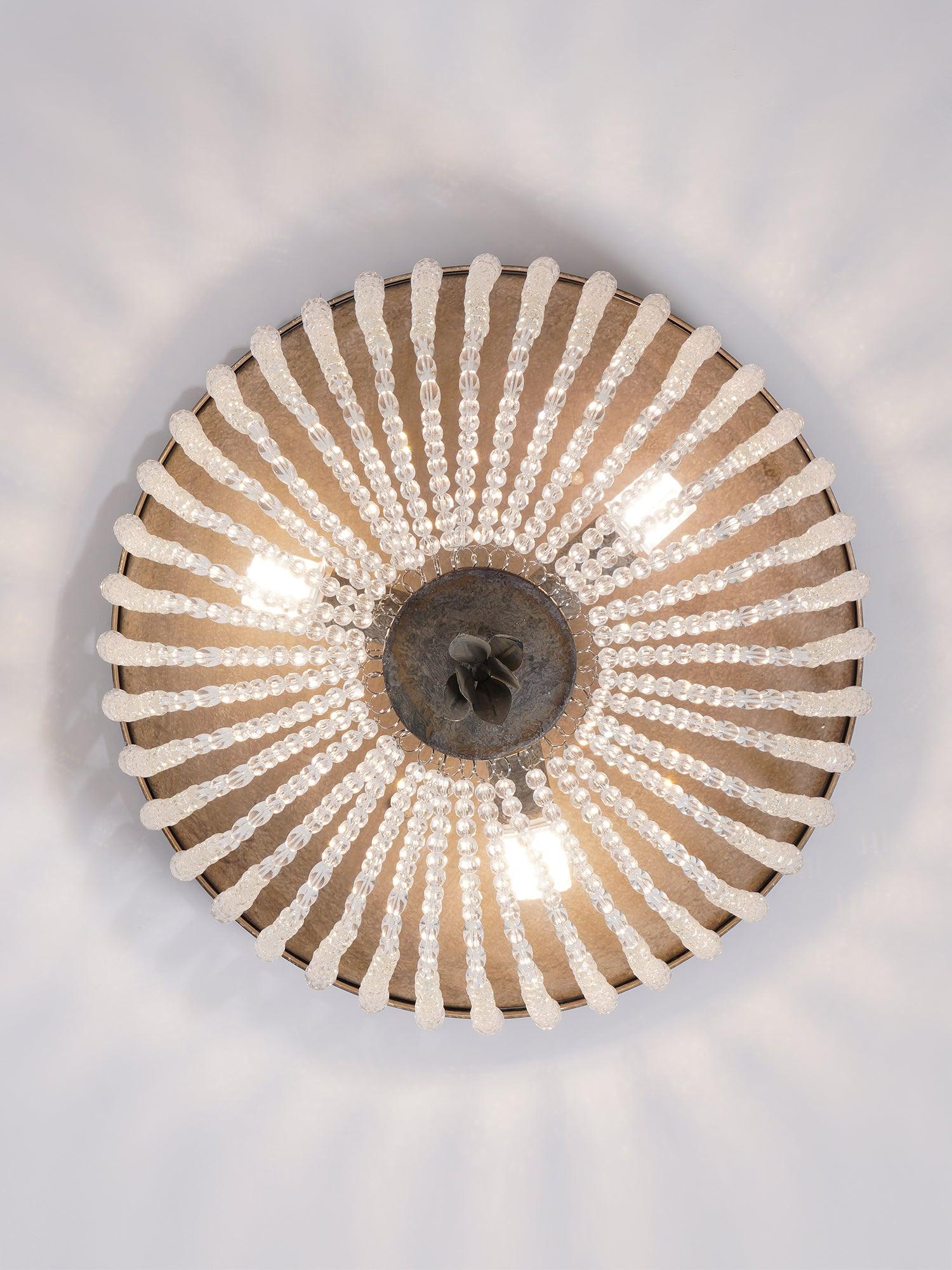 Farlan Ceiling Lamp with Crystal Bead Strands Luxury-Neutral Decor