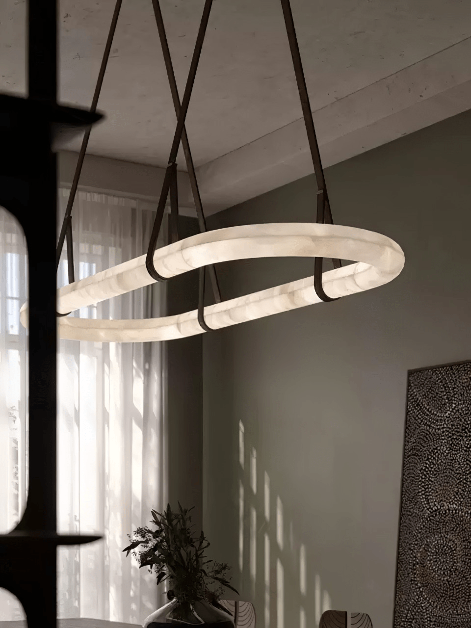 Nerina Alabaster Pendant Light-Neutral Decor