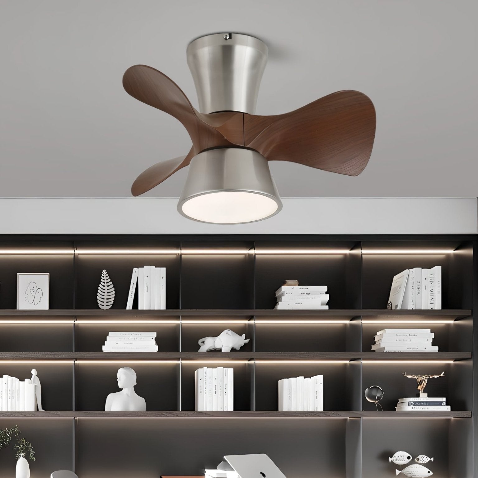 Nera Modern Wood Ceiling Fan Light-Neutral Decor