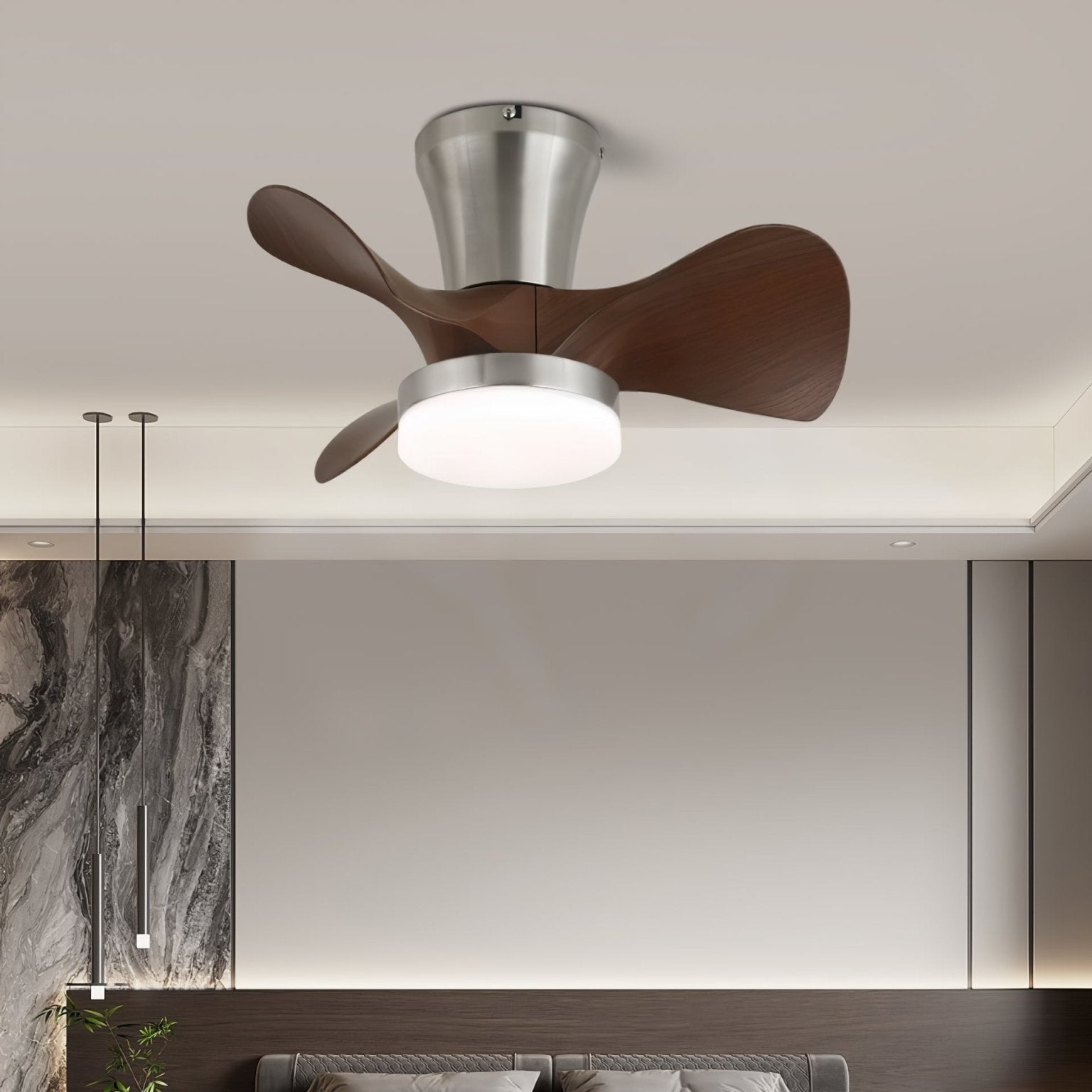 Nera Modern Wood Ceiling Fan Light-Neutral Decor