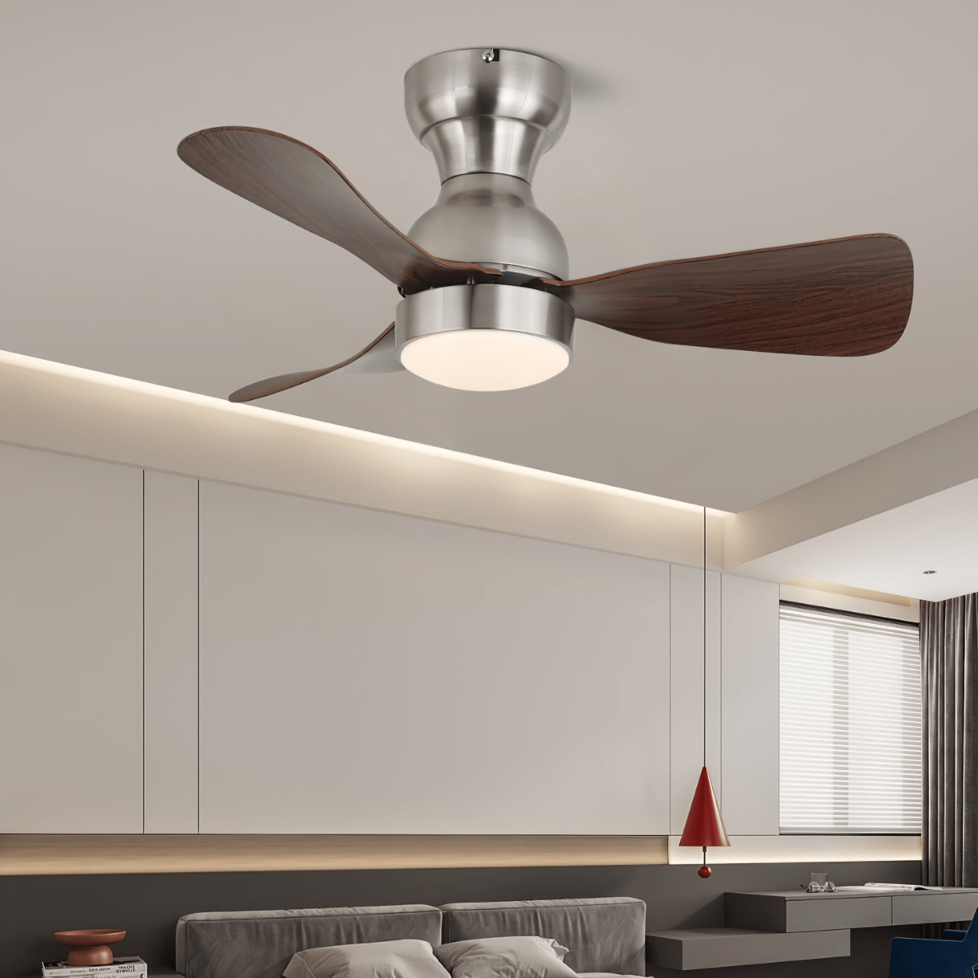 Aurdorus Modern Wood Ceiling Fan Light-Neutral Decor