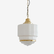 Lustra Pendant Light Brass Glass Ribbed-Neutral Decor