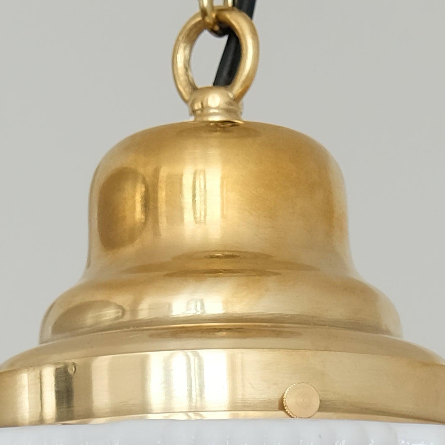 Lustra Pendant Light Brass Glass Ribbed-Neutral Decor