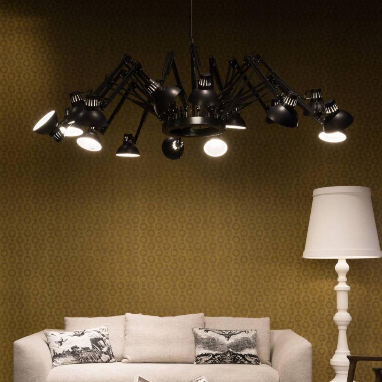 Livenu Chandelier Black Adjustable Multi Arm-Neutral Decor