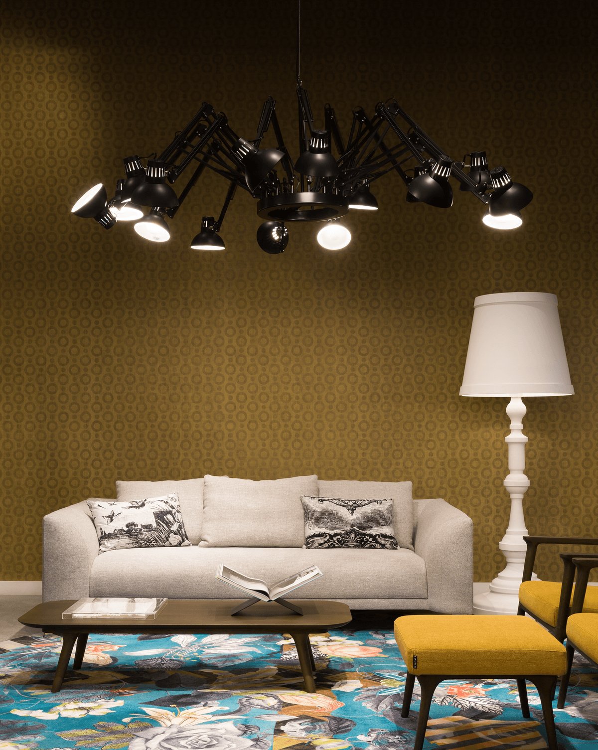 Livenu Chandelier Black Adjustable Multi Arm-Neutral Decor