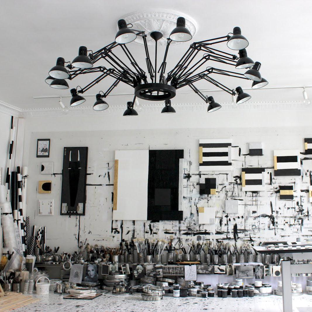 Livenu Chandelier Black Adjustable Multi Arm-Neutral Decor